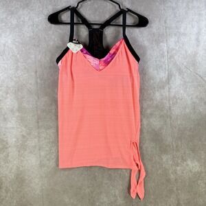 NWT ZeroXposur Erupt Knot 2 in 1‎ Tankini Top Racerback Coral Pink Women Size XS